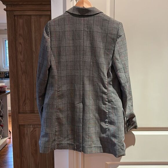 🎀 Wilfred Margaux long plaid blazer peak lapel  4 Aritzia oversized - Picture 12 of 13